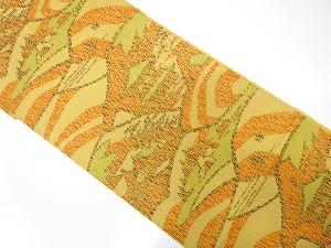 未使用品　田舎風景模様織り出し　名古屋帯